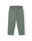 Green High-Waist trousers in Cotton