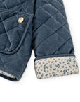 Blue Velvet Corduroy Quilted Jacket