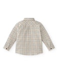 Beige Checked Cotton shirt for Boy