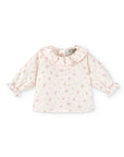 Little blouse in white and pink for babies