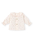 Little blouse in white and pink for babies