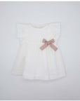 WHITE EMBROIDERED MUSLIN CEREMONY DRESS