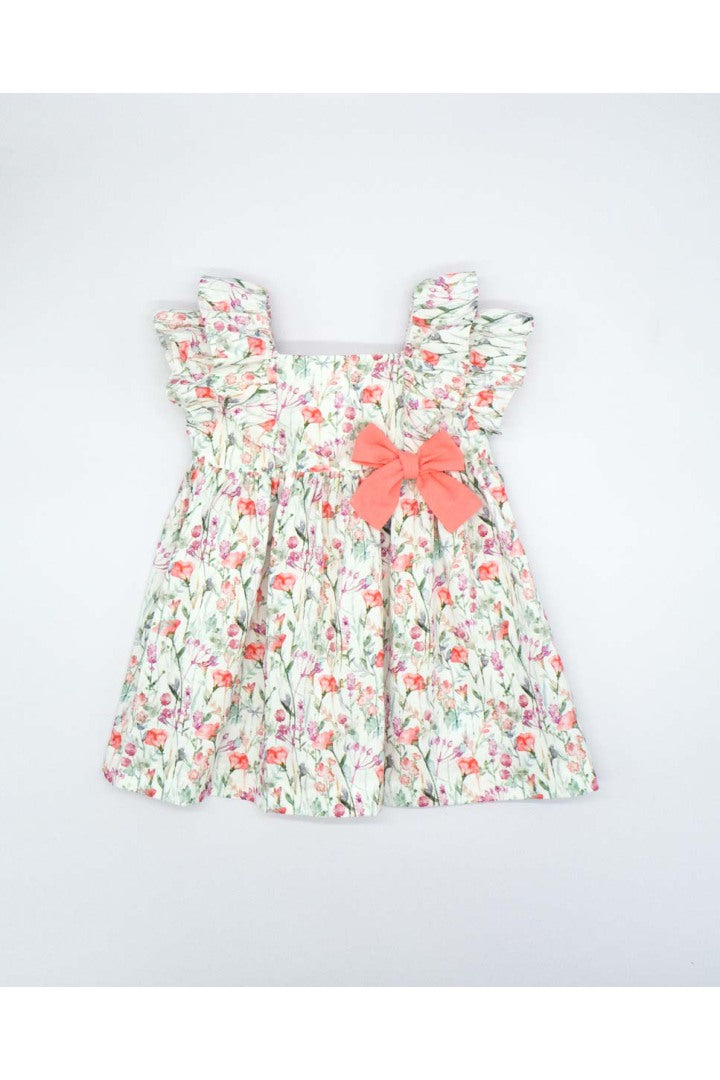 Pink Floral Ruffle Dress for Baby Girl