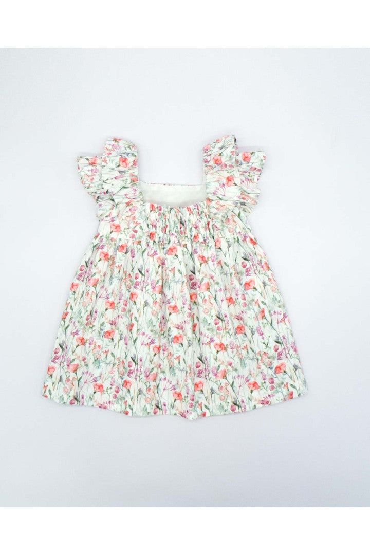 Pink Floral Ruffle Dress for Baby Girl