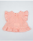 Pink Gingham Blouse for Girls