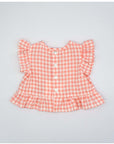 Pink Gingham Blouse for Girls