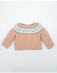 Pink Greca Cardigan for babies