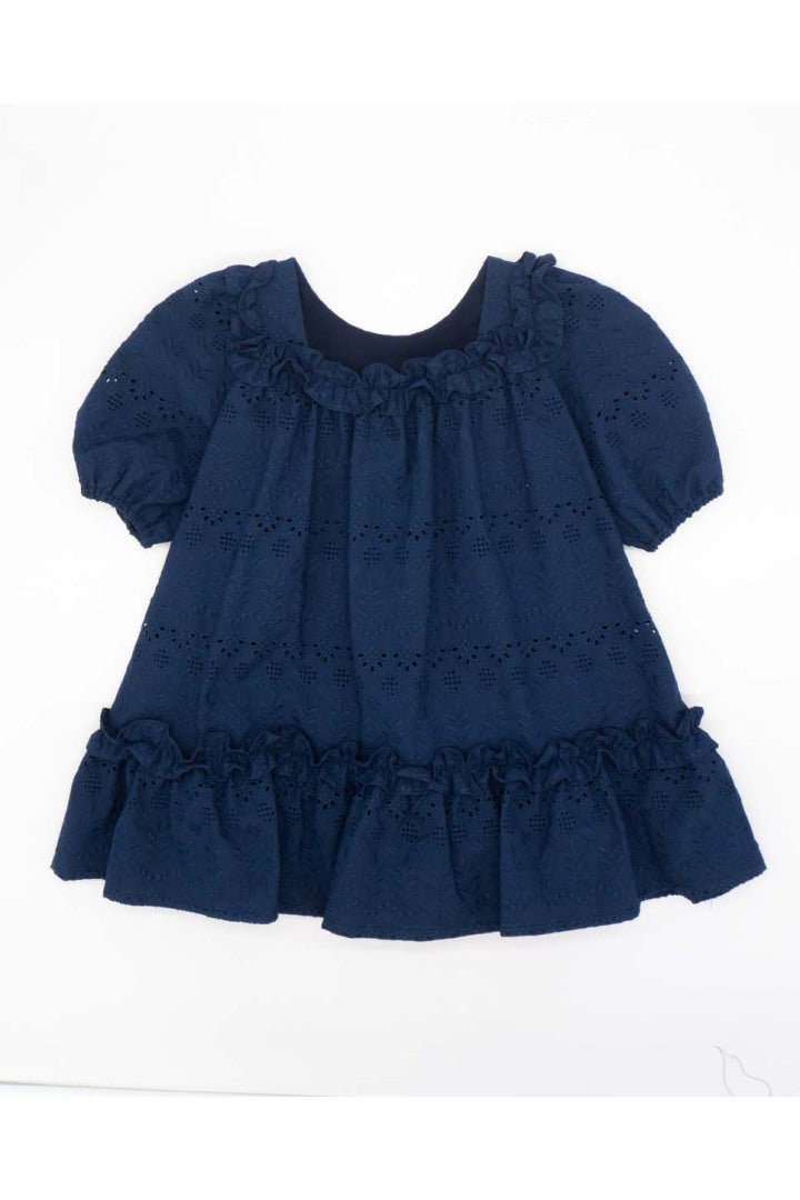 NAVY BLUE EMBROIDERED DRESS