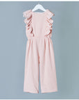 SALMON RUFFLED JUMPSUIT