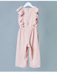 SALMON RUFFLED JUMPSUIT