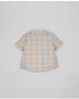 Short Sleeve Shirt With Collar, Checkered Colours