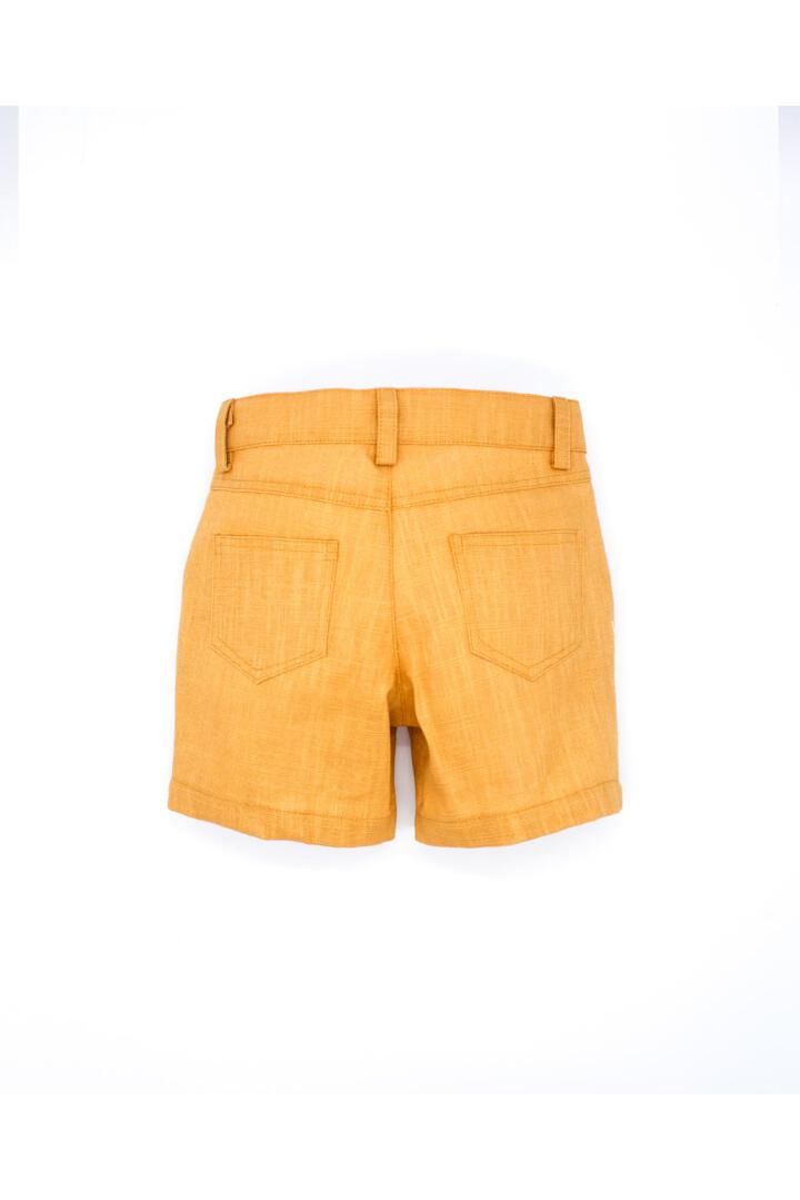 Mustard linen Bermuda shorts