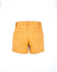 Mustard linen Bermuda shorts