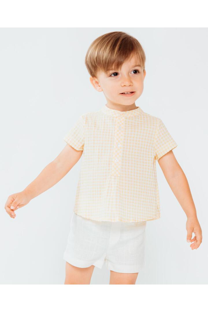 Yellow shirt short sleeve for boys