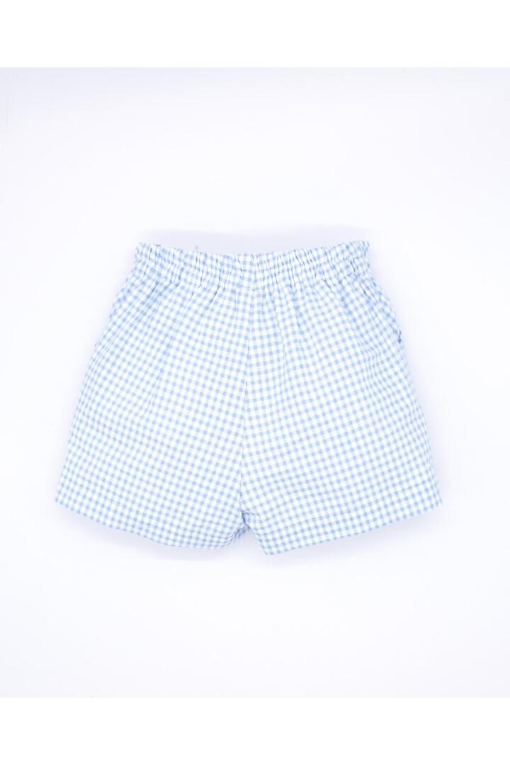 Blue gingham bermuda shorts