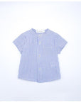 Blue striped short sleeve shirt