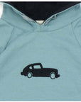 Green Hoodie with Black Embroidered Car