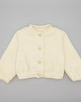 Soft beige bouclé bomber jacket