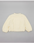 Soft beige bouclé bomber jacket