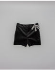 Girls’ black velvet shorts