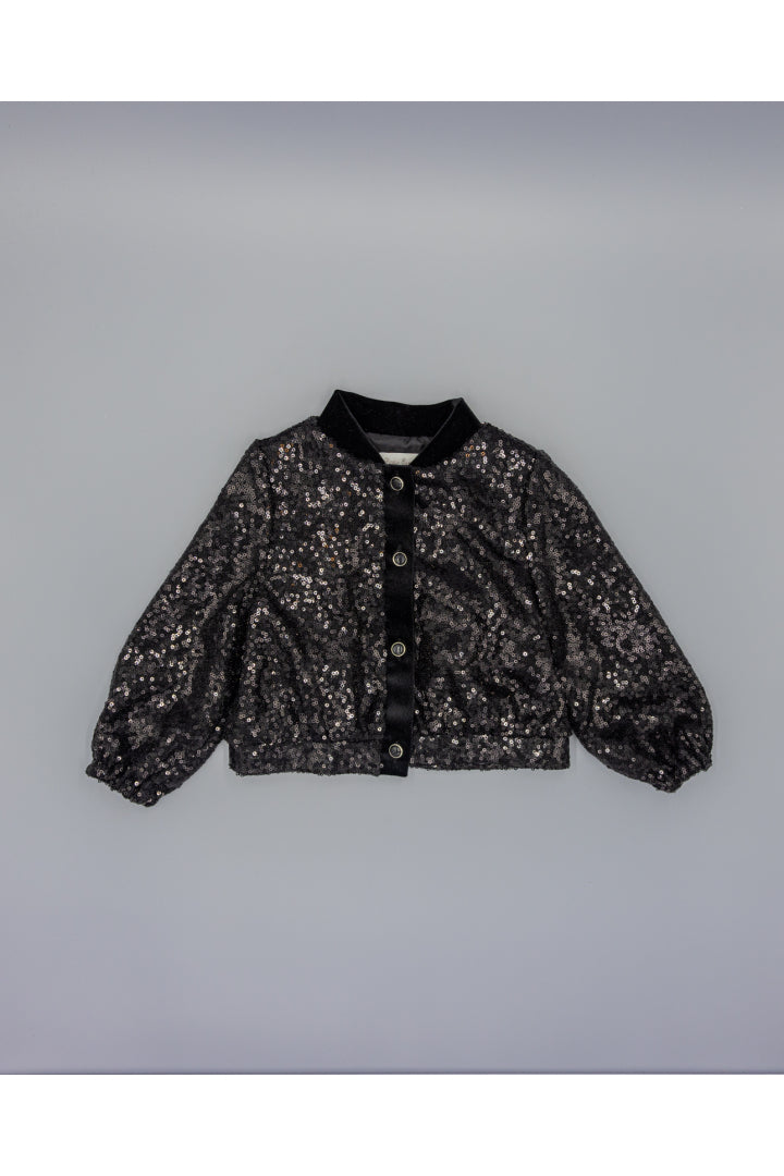 Black bomber jacket for girls