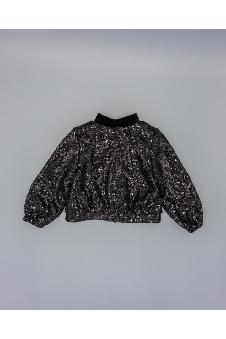 Black bomber jacket for girls