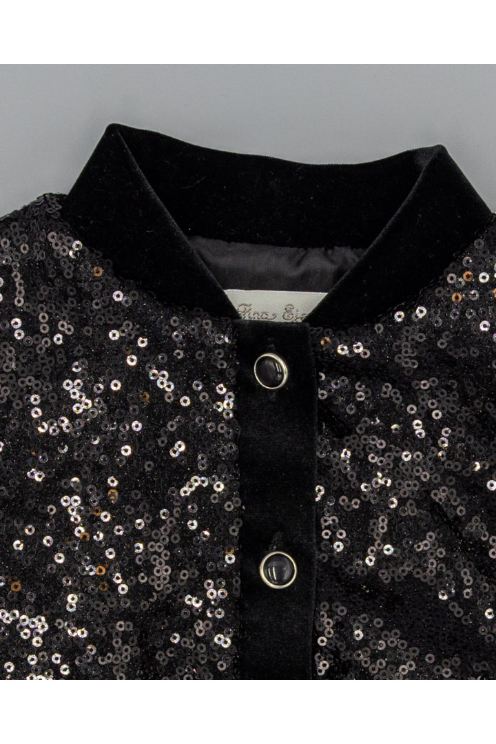 Black bomber jacket for girls