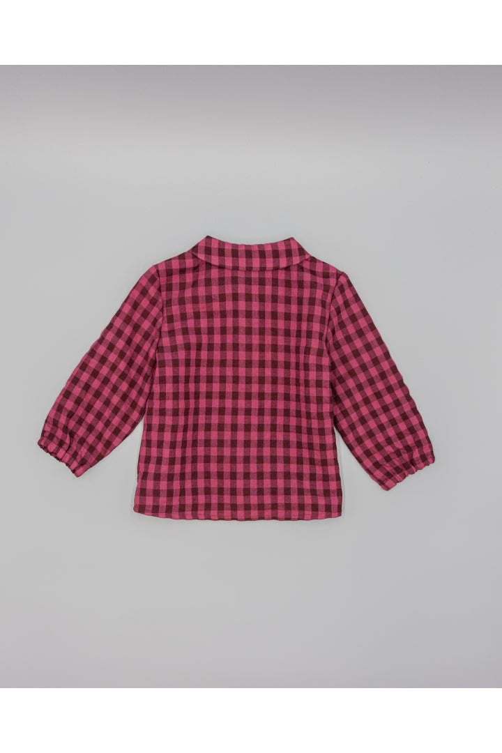 BURGUNDY VIELLA SHIRT WITH CHECKS