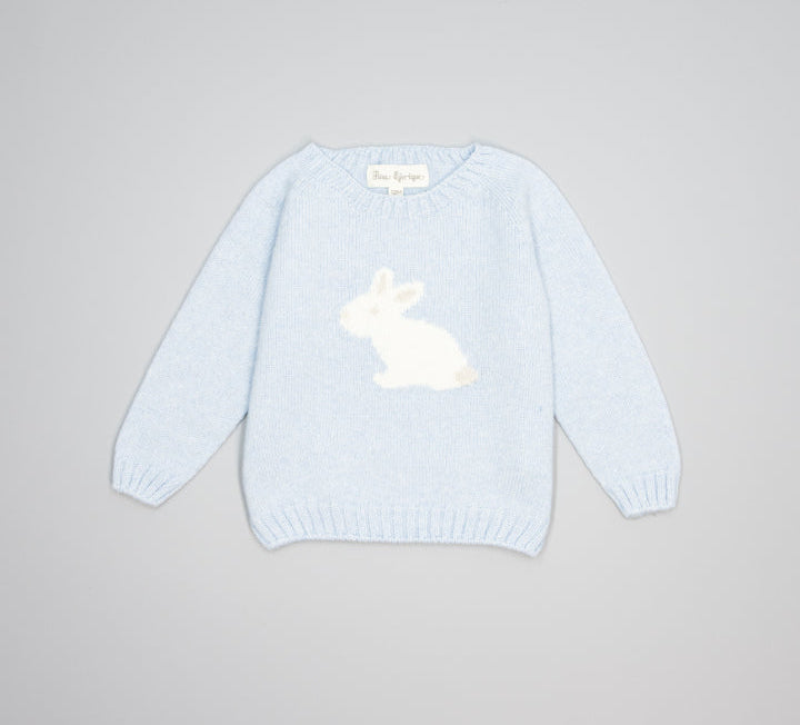 Baby jumper in cashmere with bunny