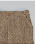 BROWN HERRINGBONE BOYS TROUSERS WITH SIDE POCKETS