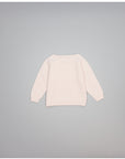 PINK CASHMERE SWEATER WITH BEIGE AND GREY BUNNY