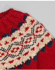 RED MERINO WOOL SWEATER