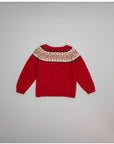 RED MERINO WOOL SWEATER