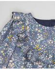 GIRL FLORAL PRINT BLOUSE WITH YOKE AND RUFFLE