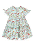 Light Blue Floral Print Dress for Girl