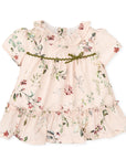 Light Pink and Green Floral Cotton Blouse for Baby Girl