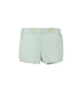 Pastel Green Shorts for Baby Boys with upfront Buttons