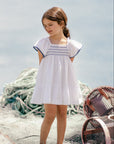 Girls' dress with ruffled details