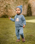 Baby boy Blue  Sweater with doggy design