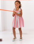 Multicolor Striped Dress for Girls