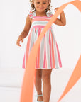 Multicolor Striped Dress for Girls