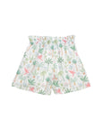 Girls Tropical Print Paperbag Shorts
