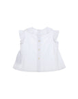 White Flutter Sleeve Blouse