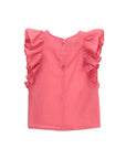 Girls Coral Ruffle Blouse