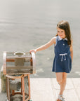 Sleeveless sailor-style dress for girls