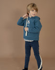 Baby Boy Dark Blue Hooded Sweatshirt