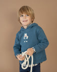 Baby Boy Dark Blue Hooded Sweatshirt