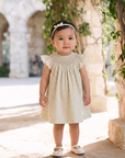 Liberty-inspired floral print in soft pastels smocked dress