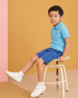 Cotton blue polo