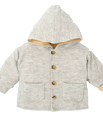 Baby Boy Hooded Coat in light grey